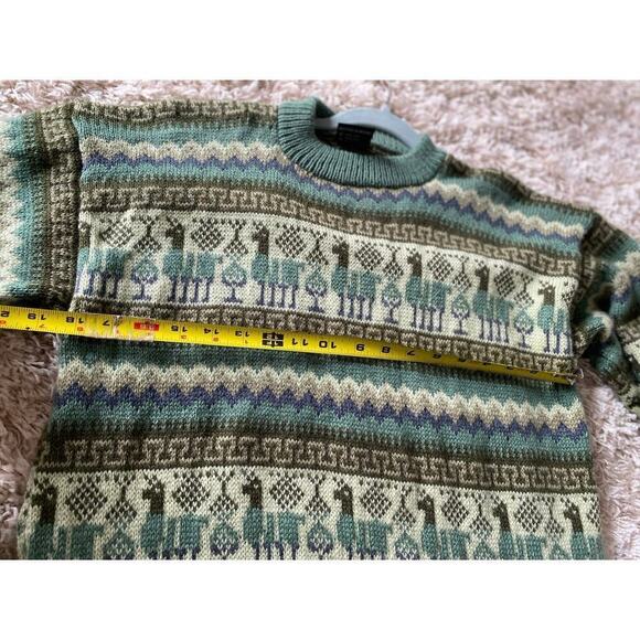 Alpaca Wool Knit Peru Sweater Pincho Poncho Granola Normcore Minimalist Scandi - Picture 10 of 12